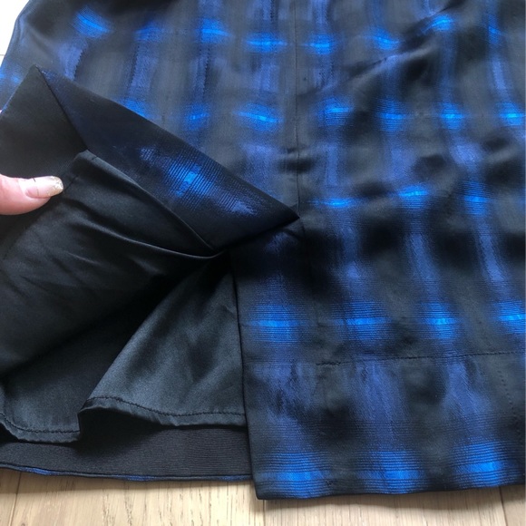 DVF Diane von Furstenberg “Little Ann” Blue Plaid Bustier Strapless Dress SZ 4 - Picture 10 of 17